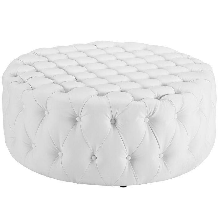 Amour Upholstered Vinyl Ottoman by Modway