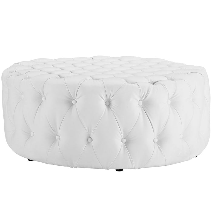 Amour Upholstered Vinyl Ottoman by Modway