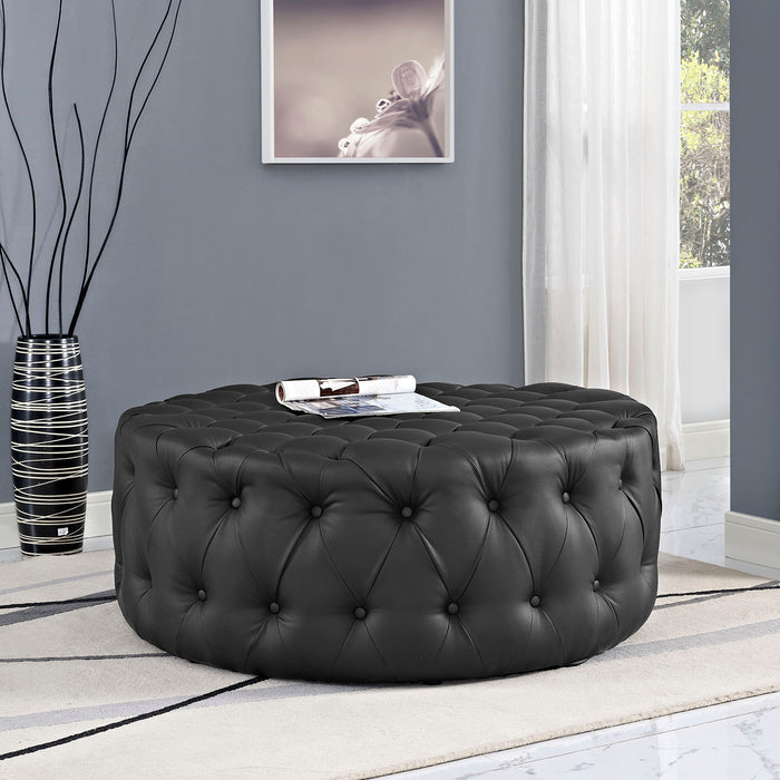 Amour Upholstered Vinyl Ottoman by Modway