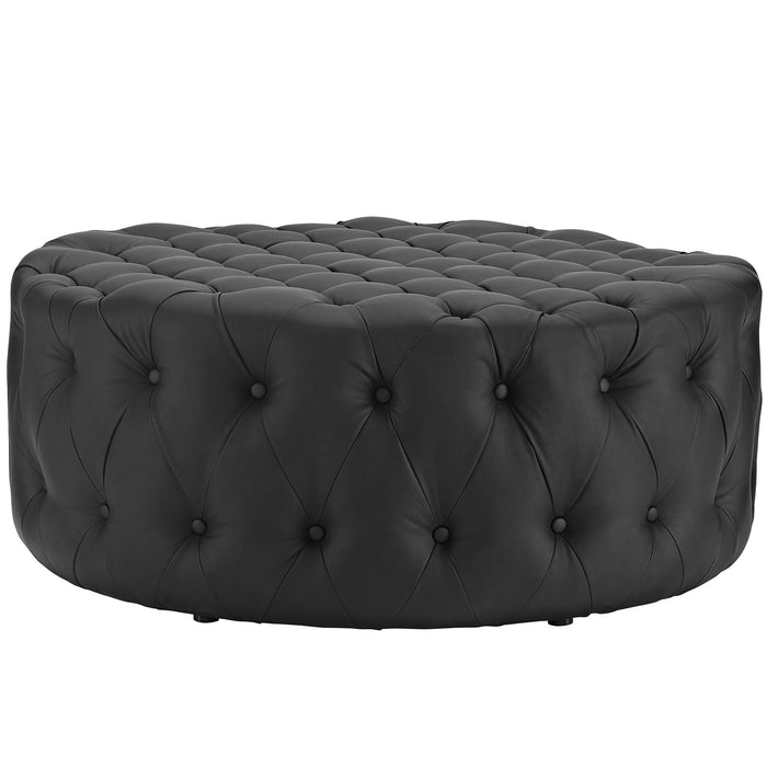 Amour Upholstered Vinyl Ottoman by Modway