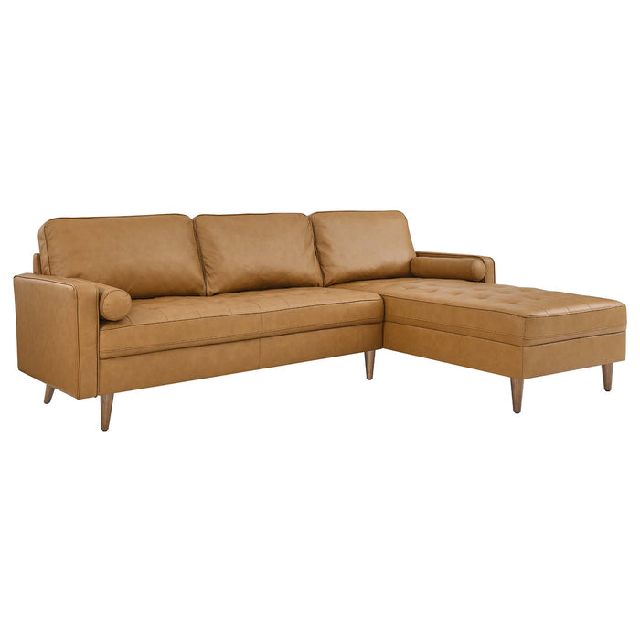 Valour 98" Leather Sectional Sofa by Modway