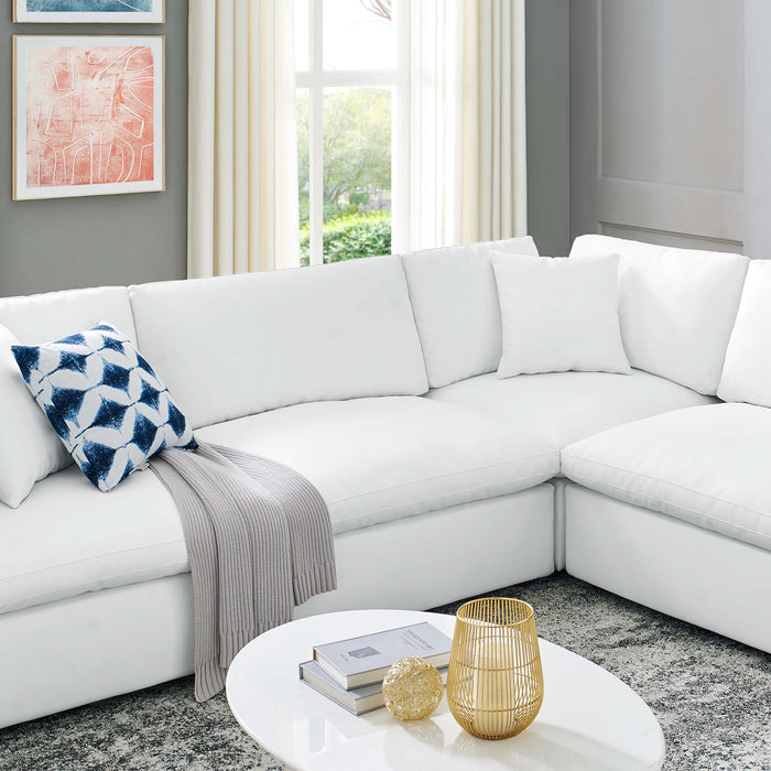 Commix 8-Piece Down Filled Overstuffed Vegan Leather Sectional Sofa by Modway