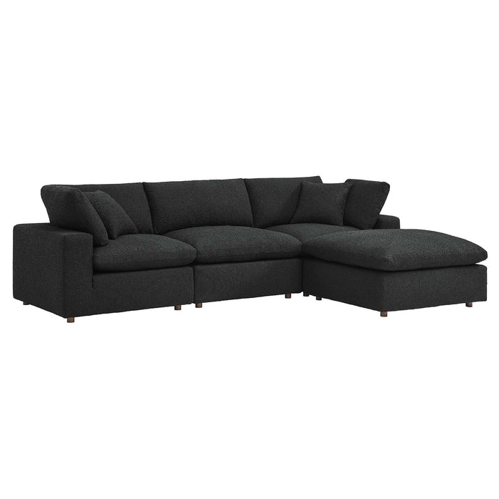 Commix 4-Piece Down Filled Overstuffed Boucle Fabric Sectional Sofa by Modway