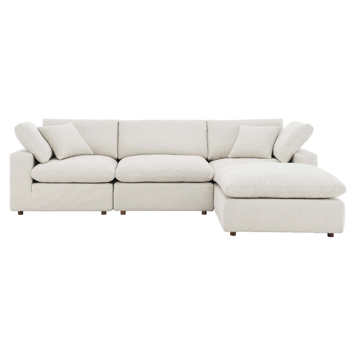 Commix 4-Piece Down Filled Overstuffed Boucle Fabric Sectional Sofa by Modway