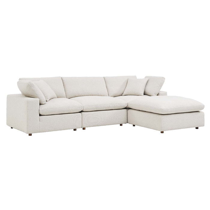 Commix 4-Piece Down Filled Overstuffed Boucle Fabric Sectional Sofa by Modway