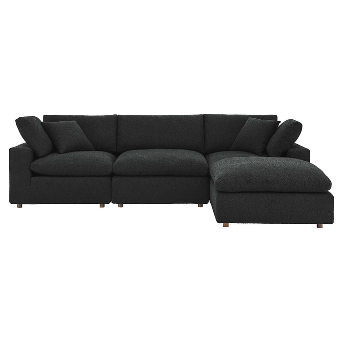 Commix 4-Piece Down Filled Overstuffed Boucle Fabric Sectional Sofa by Modway