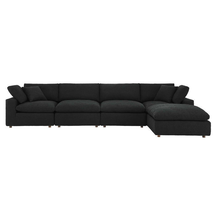 Commix 5-Piece Down Filled Overstuffed Boucle Fabric Sectional Sofa by Modway