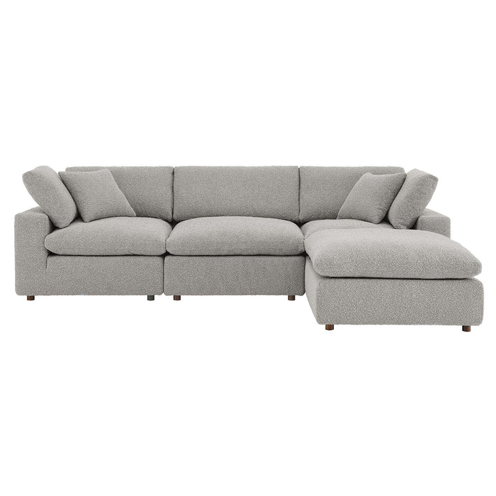 Commix 4-Piece Down Filled Overstuffed Boucle Fabric Sectional Sofa by Modway