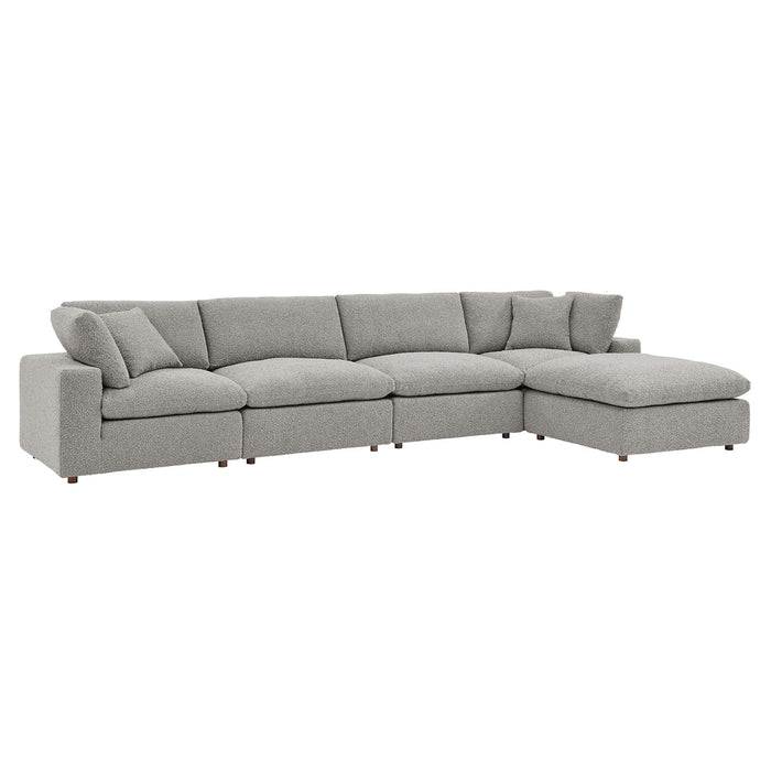 Commix 5-Piece Down Filled Overstuffed Boucle Fabric Sectional Sofa by Modway