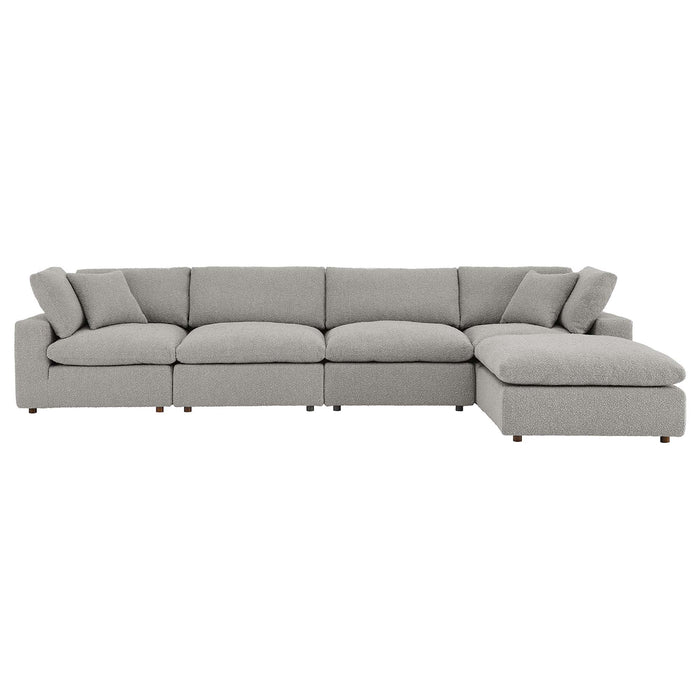 Commix 5-Piece Down Filled Overstuffed Boucle Fabric Sectional Sofa by Modway