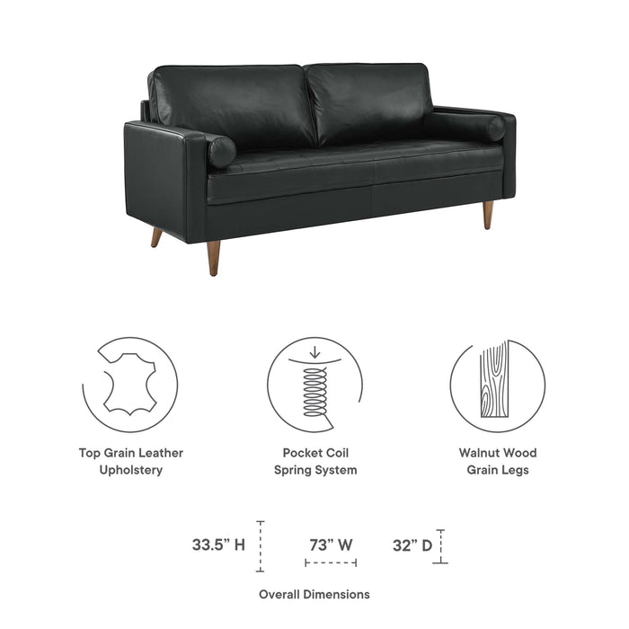 Valour Leather Sofa by Modway