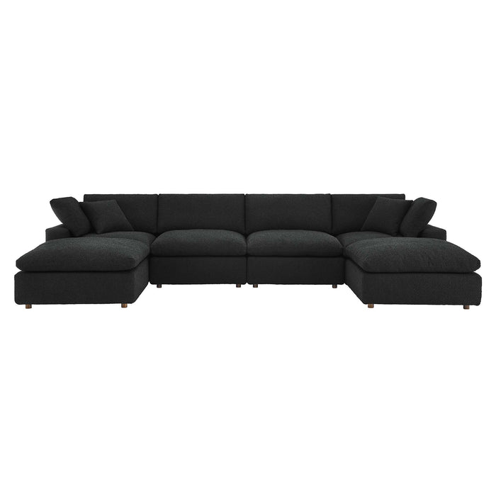 Commix 6-Piece Down Filled Overstuffed Boucle Sectional Sofa by Modway