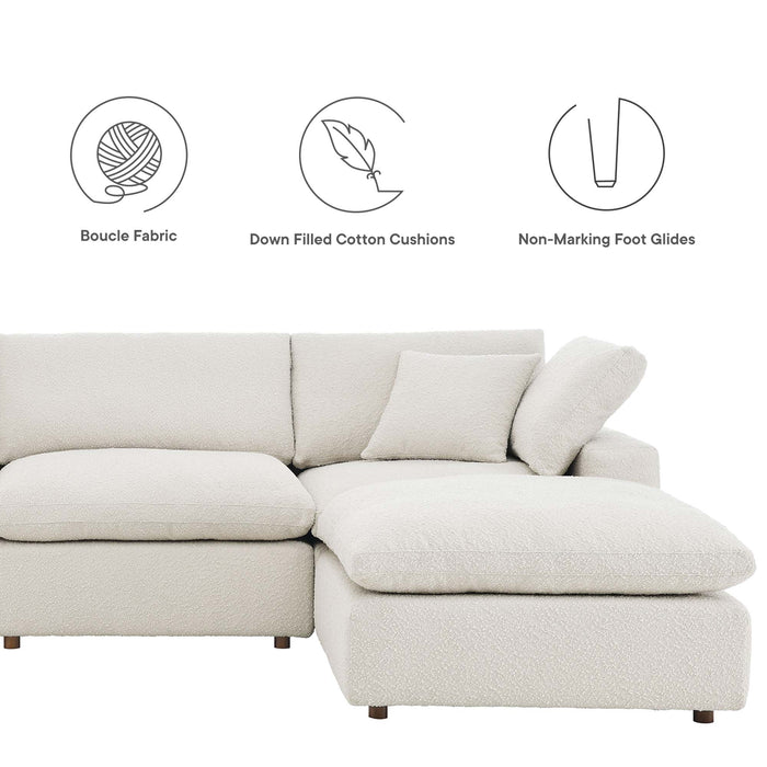 Commix 6-Piece Down Filled Overstuffed Boucle Sectional Sofa by Modway