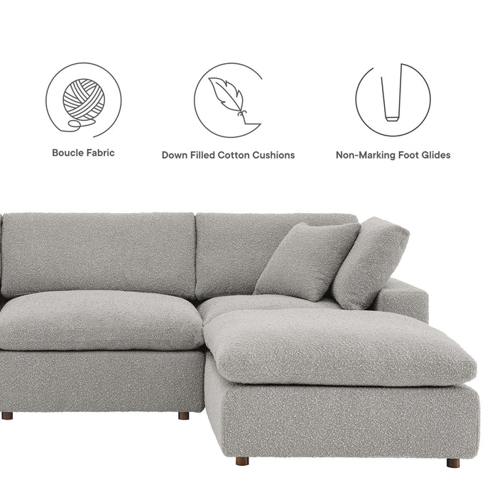 Commix 6-Piece Down Filled Overstuffed Boucle Sectional Sofa by Modway