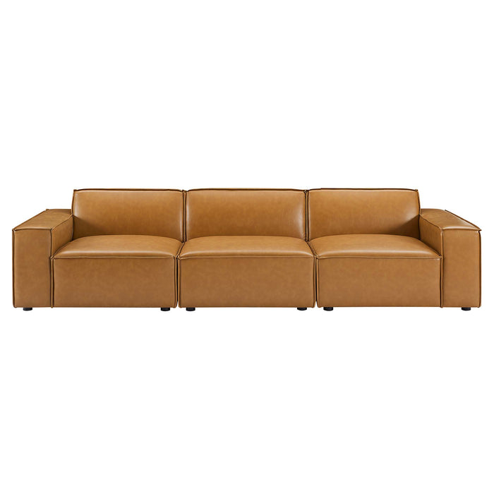 Restore 3-Piece Vegan Leather Sofa by Modway