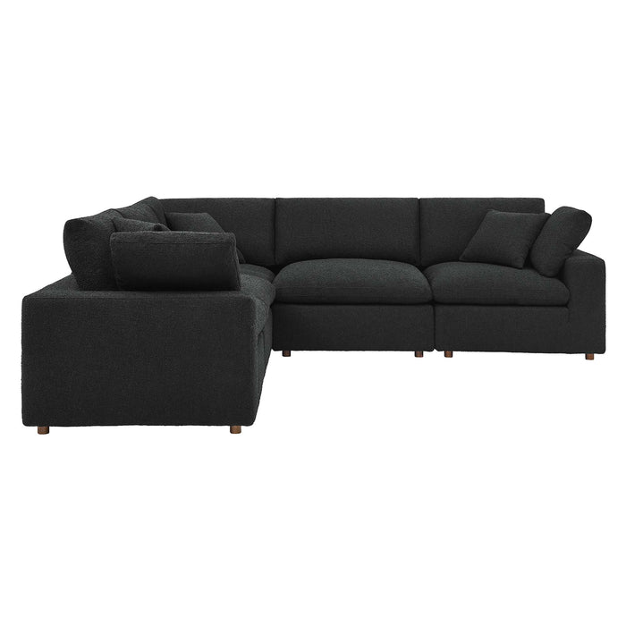 Commix 5-Piece Down Filled Overstuffed Boucle Sectional Sofa by Modway