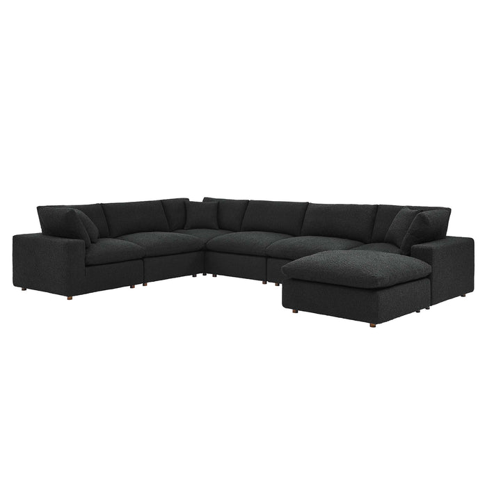 Commix 7-Piece Down Filled Overstuffed Boucle Sectional Sofa by Modway