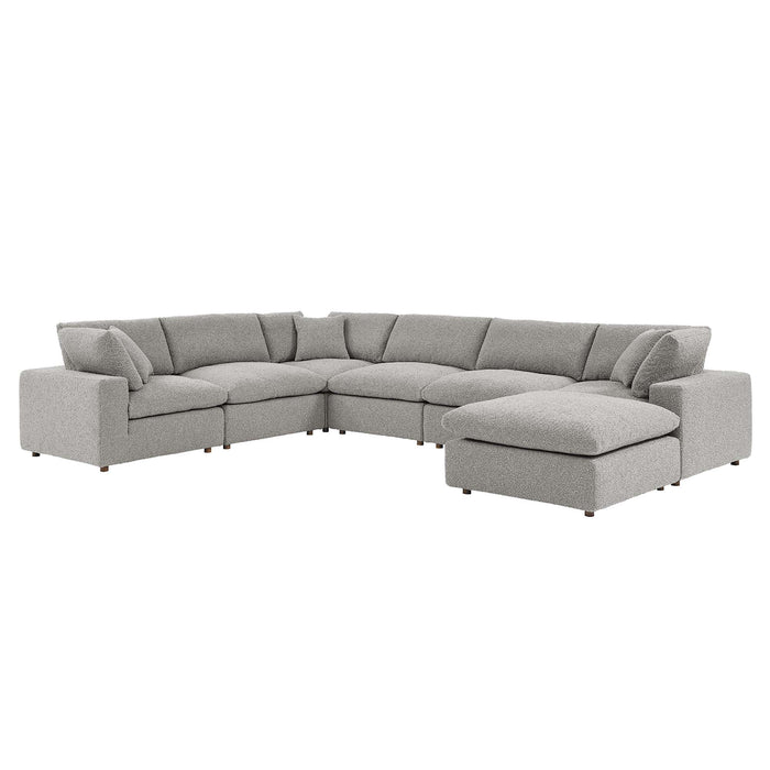 Commix 7-Piece Down Filled Overstuffed Boucle Sectional Sofa by Modway