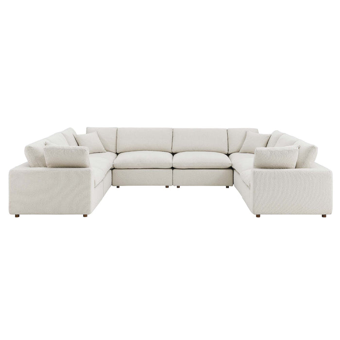 Commix 8-Piece Down Filled Overstuffed Boucle Fabric Sectional Sofa by Modway