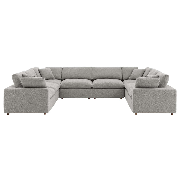 Commix 8-Piece Down Filled Overstuffed Boucle Fabric Sectional Sofa by Modway