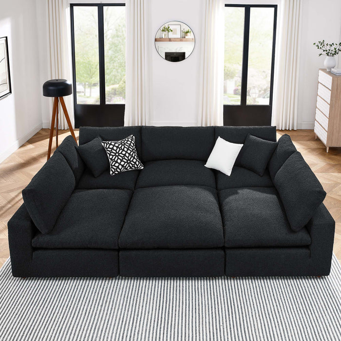 Commix 6-Piece Down Filled Overstuffed Boucle Fabric Sectional Sofa by Modway