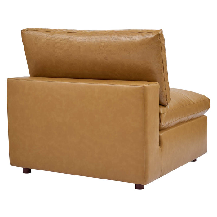 Commix Down Filled Overstuffed Vegan Leather 3-Seater Sofa by Modway