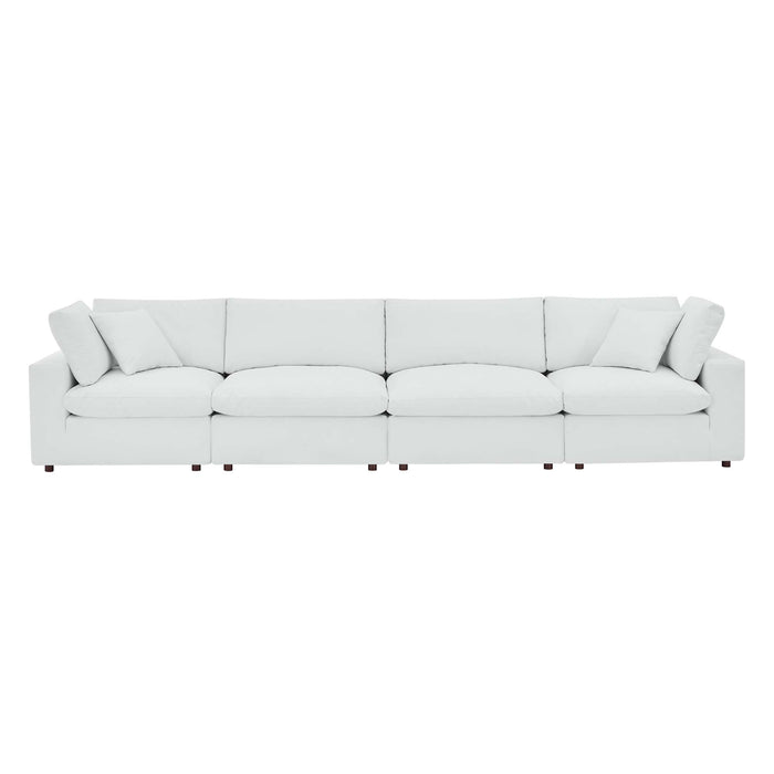 Commix Down Filled Overstuffed Vegan Leather 4-Seater Sofa by Modway