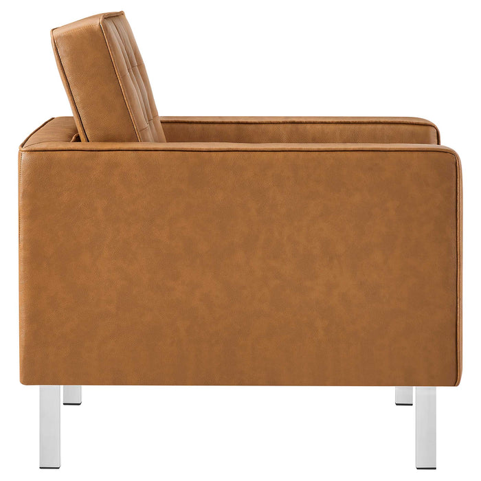 Loft 3-Piece Tufted Vegan Leather Furniture Set by Modway