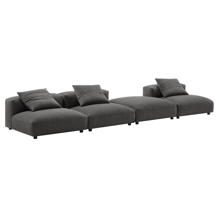 Solace 4-Piece Modular Upholstered Fabric Sectional Sofa by Modway