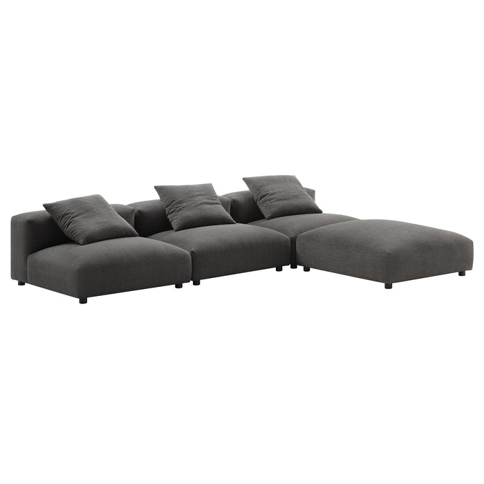 Solace 4-Piece Modular Upholstered Fabric Sectional Sofa by Modway