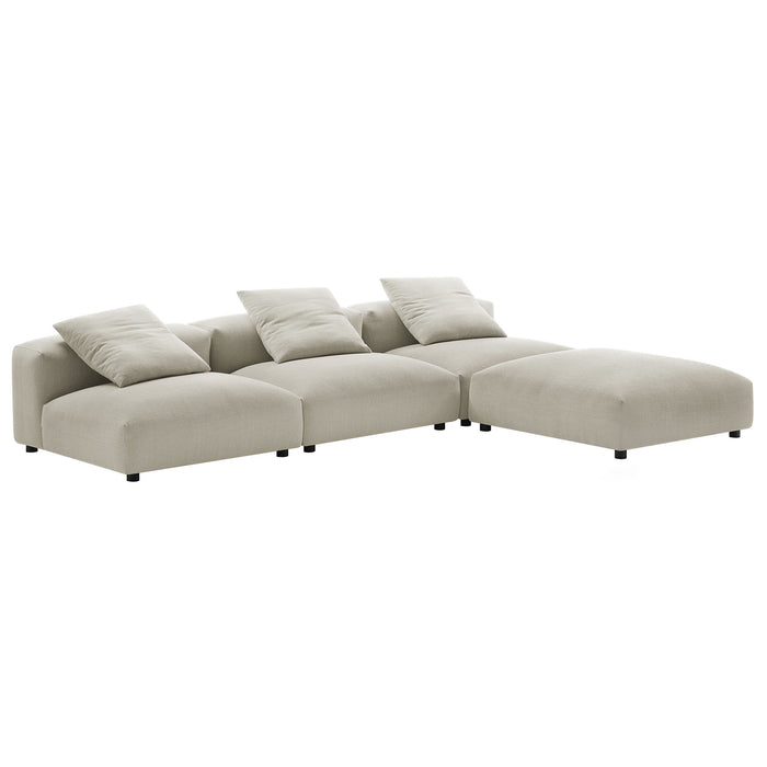 Solace 4-Piece Modular Upholstered Fabric Sectional Sofa by Modway