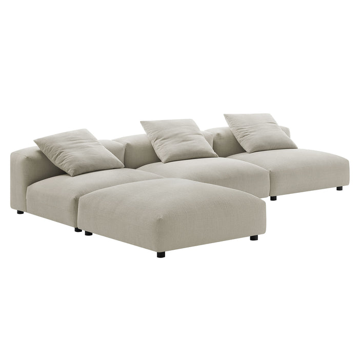 Solace 4-Piece Modular Upholstered Fabric Sectional Sofa by Modway