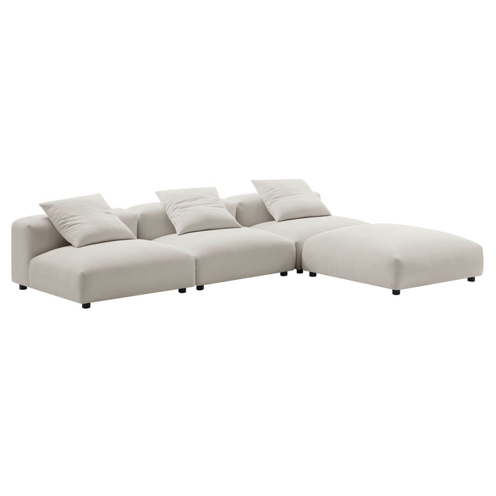 Solace 4-Piece Modular Upholstered Fabric Sectional Sofa by Modway