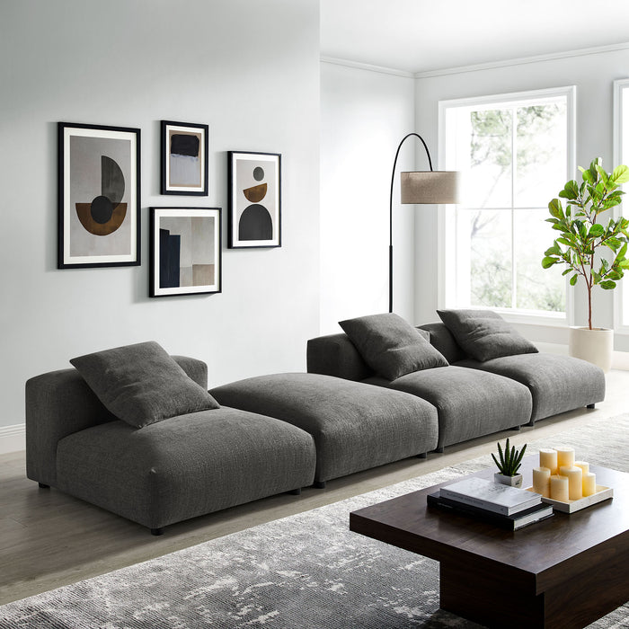 Solace 4-Piece Modular Upholstered Fabric Sectional Sofa by Modway