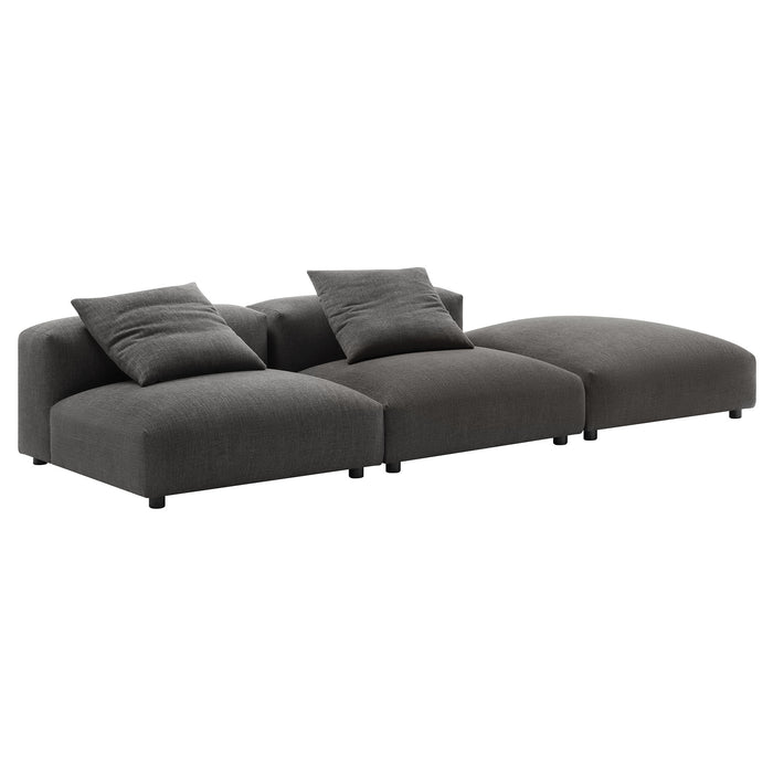 Solace 3-Piece Modular Upholstered Fabric Sectional Sofa by Modway