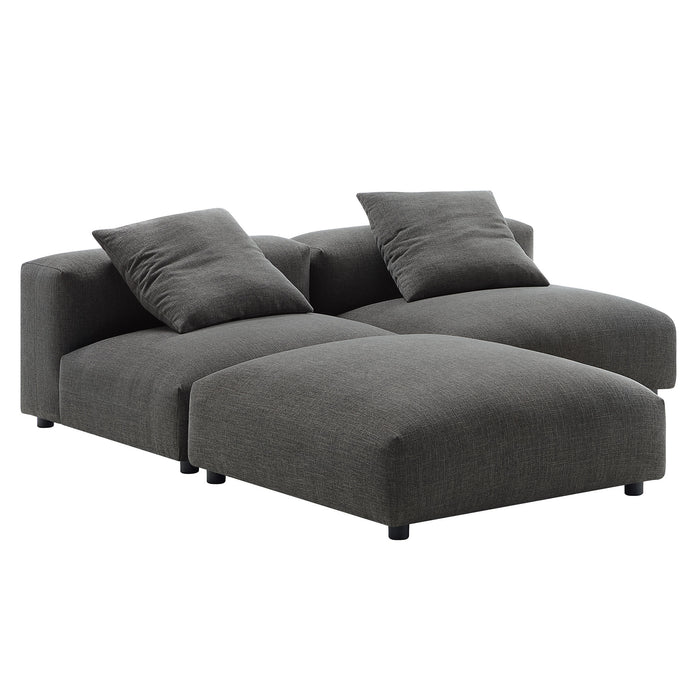 Solace 3-Piece Modular Upholstered Fabric Sectional Sofa by Modway