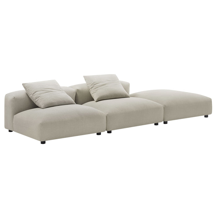 Solace 3-Piece Modular Upholstered Fabric Sectional Sofa by Modway