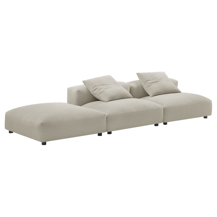 Solace 3-Piece Modular Upholstered Fabric Sectional Sofa by Modway