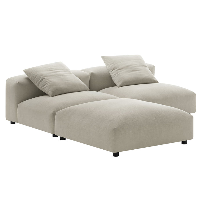 Solace 3-Piece Modular Upholstered Fabric Sectional Sofa by Modway