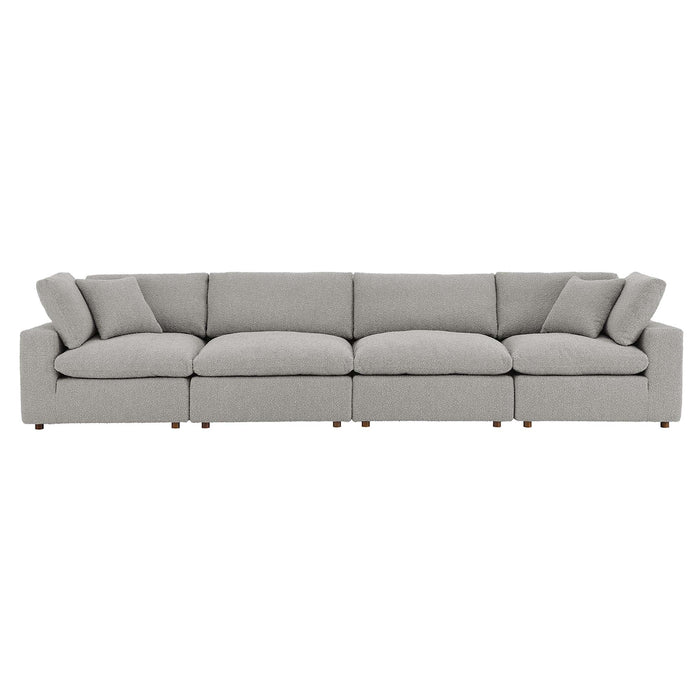 Commix Down Filled Overstuffed Boucle Fabric 4-Seater Sofa by Modway