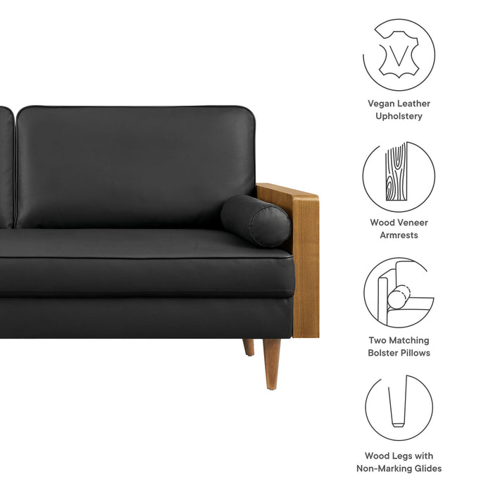 Kellan Vegan Leather Sofa by Modway