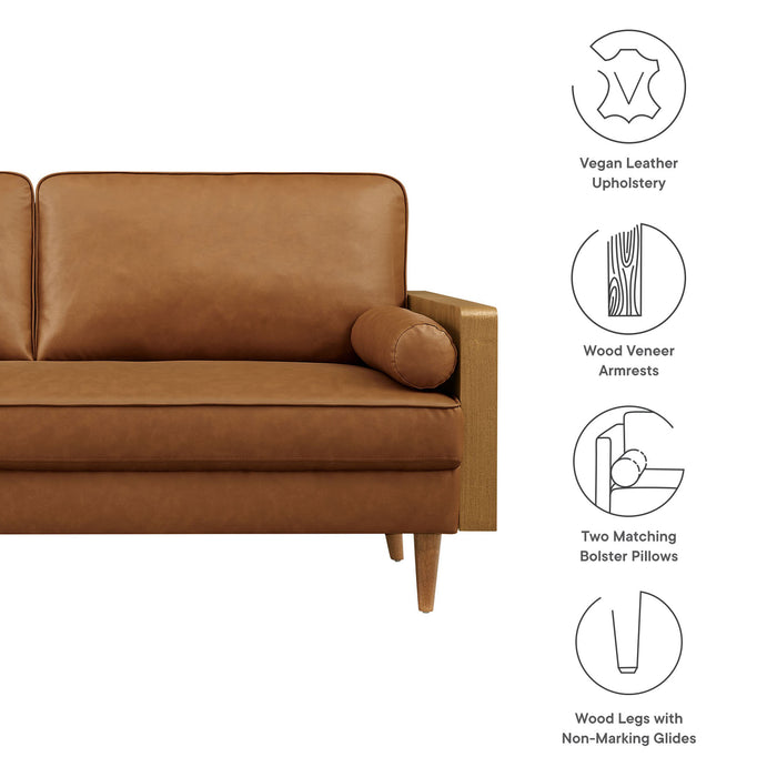 Kellan Vegan Leather Sofa by Modway