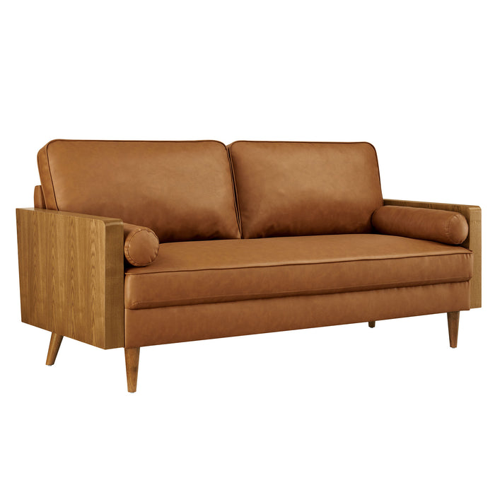 Kellan Vegan Leather Sofa by Modway