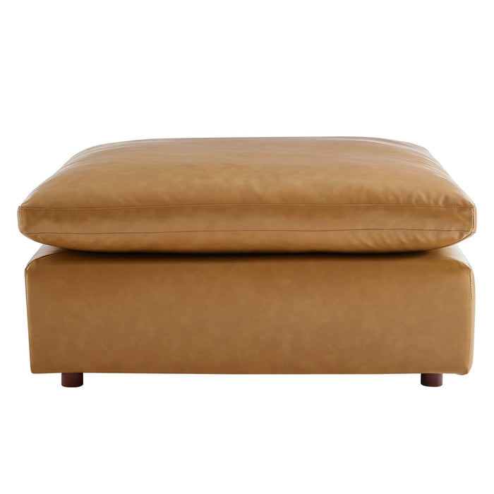 Commix Down Filled Overstuffed Vegan Leather Ottoman by Modway