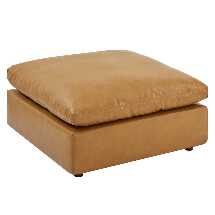 Commix Down Filled Overstuffed Vegan Leather Ottoman by Modway