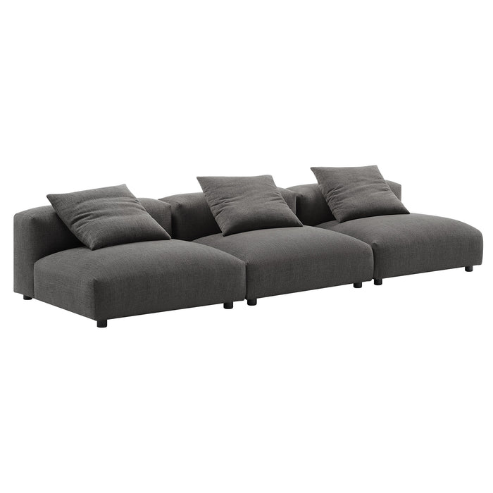 Solace 3-Piece Modular Upholstered Fabric Sofa by Modway