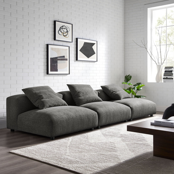 Solace 3-Piece Modular Upholstered Fabric Sofa by Modway