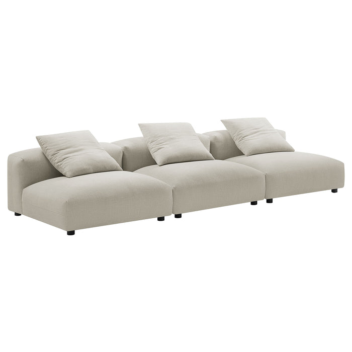 Solace 3-Piece Modular Upholstered Fabric Sofa by Modway