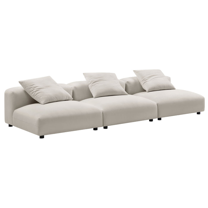 Solace 3-Piece Modular Upholstered Fabric Sofa by Modway