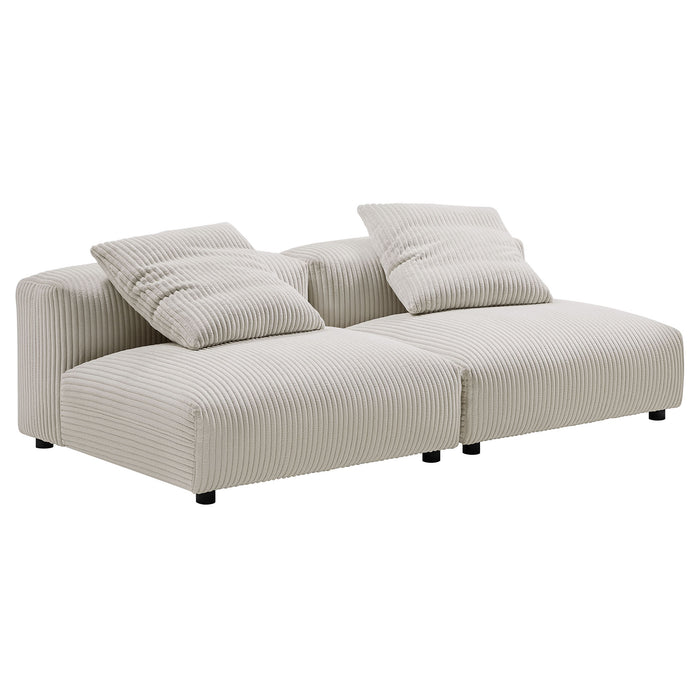 Solace 2-Piece Modular Corduroy Upholstered Sofa by Modway